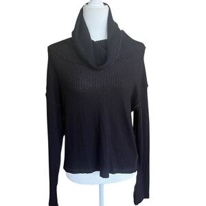Free People ‘We the Free’ Torres Roll Neck Black Long Sleeve Sweater Size Small